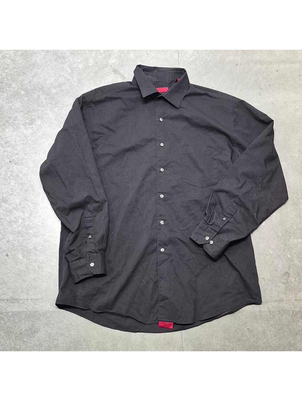 Alfani Fitted Black Long Sleeve Button Up Dress Shirt